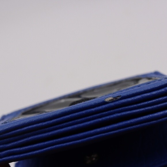 Juicy Couture Blue Key Chain Cardholder Wallet With Lock Charm - Picture 5 of 8